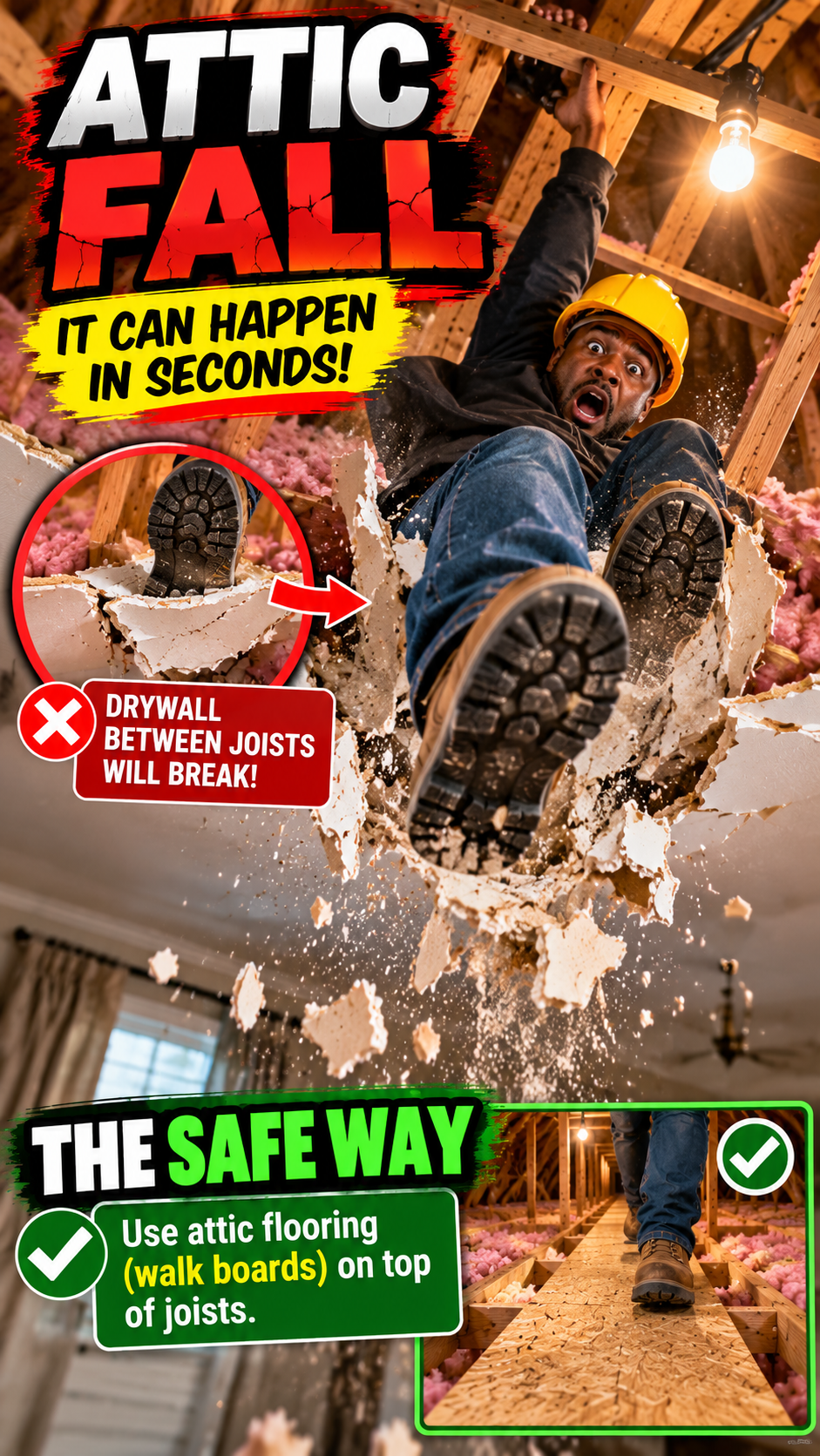 Attic Fall Hazards: One Wrong Step Can Cause a Serious Injury
